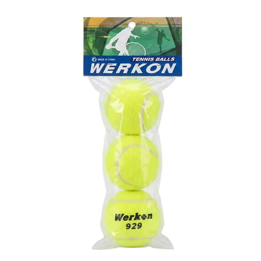 PELOTA TENIS X 3UN VERDE WERKON 919