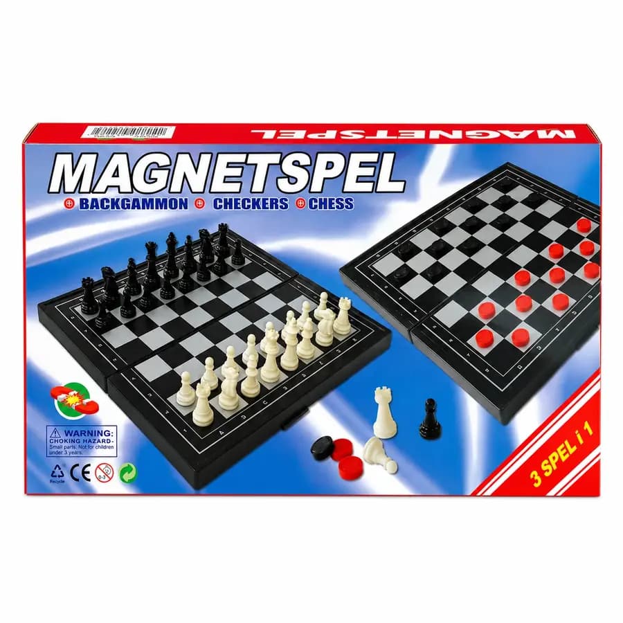 AJEDREZ MAGNETICO MEDIANO 3EN1 235-2029