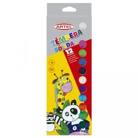 TEMPERA X 12COL SOLIDA ARTEL