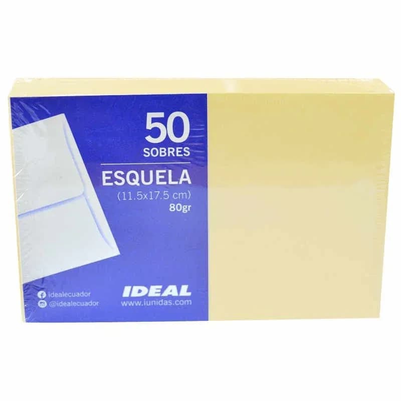 SOBRE ESQUELA 80 GR CREMA UNIDAD