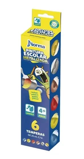 TEMPERA X 6COL NORMA METALIZADA