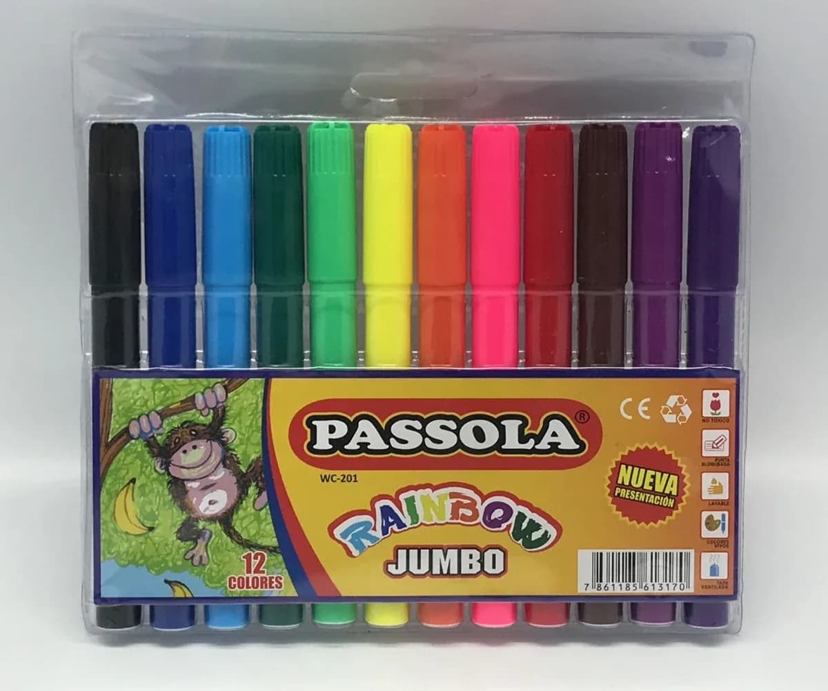 MARCADOR PASSOLA X 12COL JUMBO WC 201