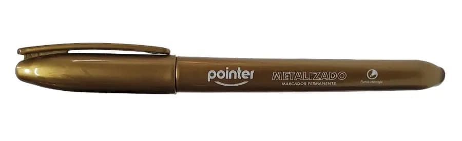 MARCADOR POINTER METALICO DORADO