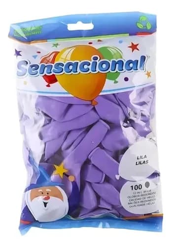 GLOBO FUNDA X 100 UN CELINA LILA