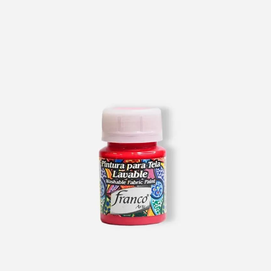 PINTURA P TELA FRANCO 30CC FLUOR ROJO