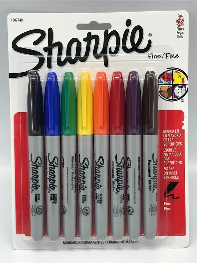 MARCADOR SHARPIE X 8COL PRIMARIOS