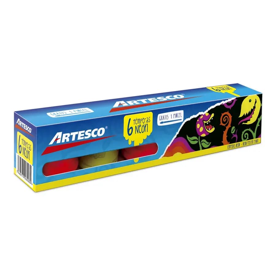 TEMPERA X 6COL ARTESCO NEON