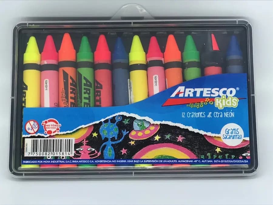 CRAYON ARTESCO NEON JUMBO X 12COL