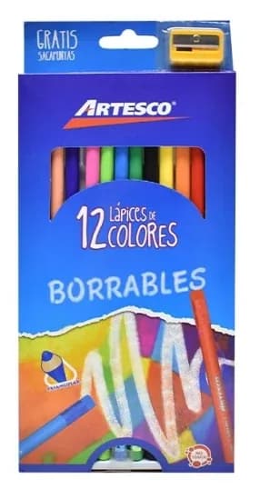 PINTURA ARTESCO X 12COL BORRABLE