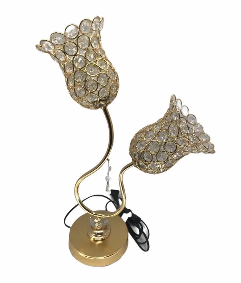 LAMPARA DORADA PERLAS X 2 18197