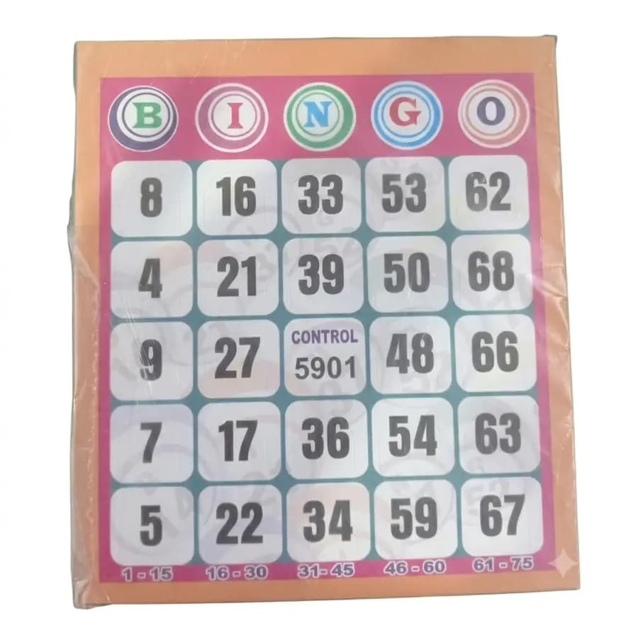 TABLA PARA BINGO X 100UN.