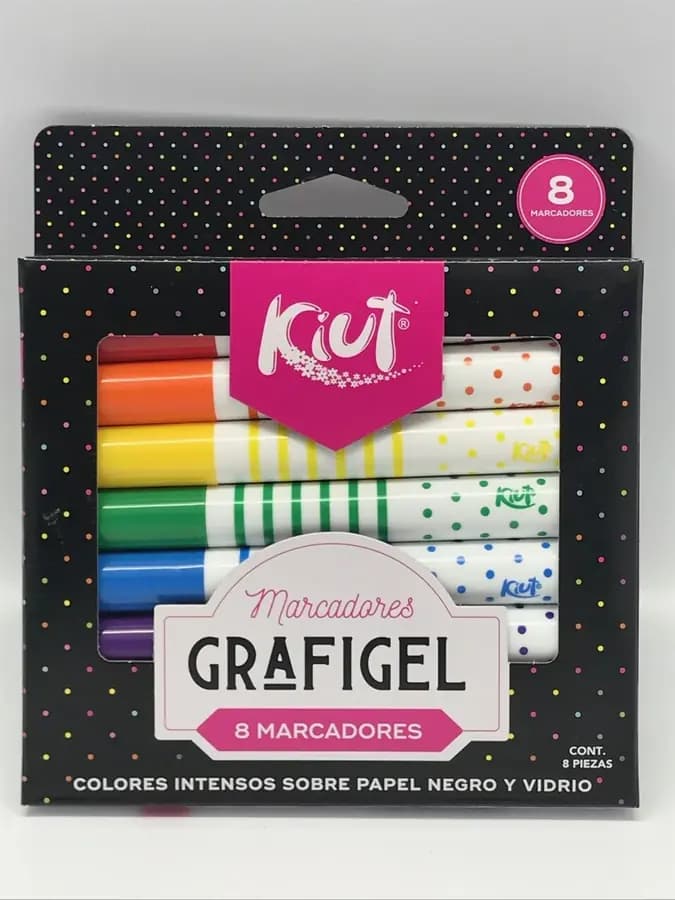 MARCADOR KIUT X 8COL GRAFIGEL