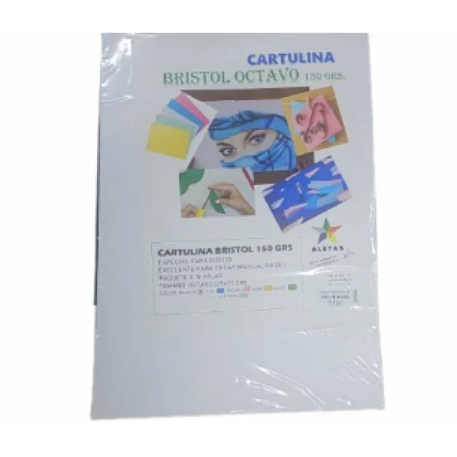FUNDA CART. BRISTOL INEN BLANCA X 10UN