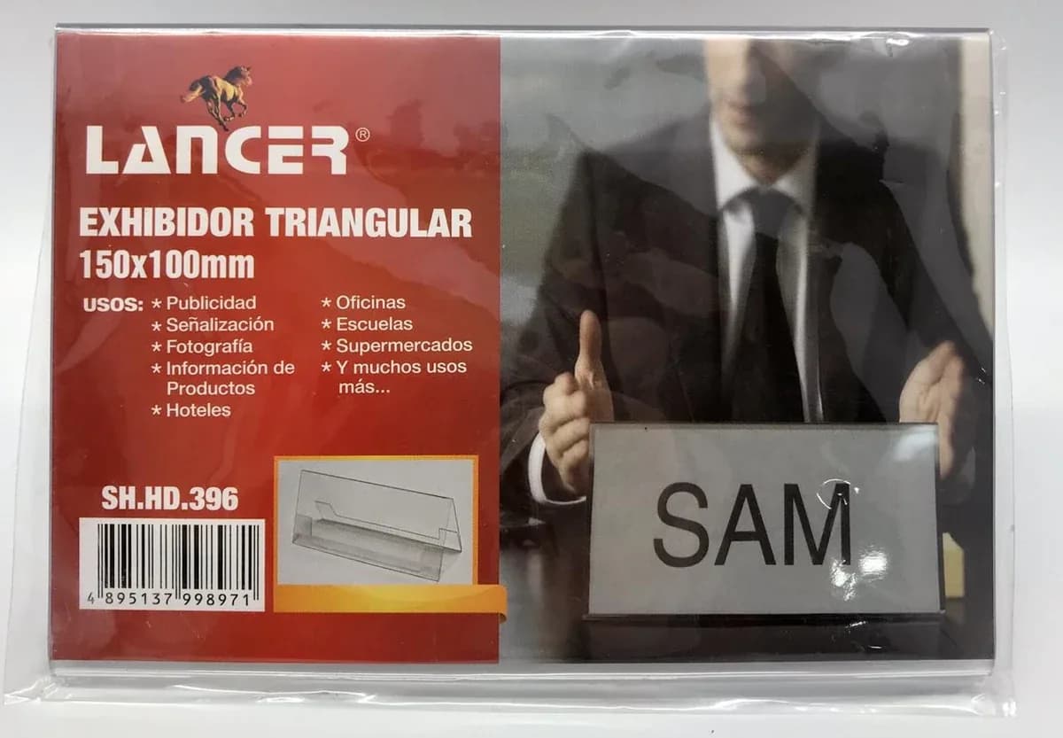 EXHIB. ACRIL. LANCER TRIANG. 396 PEQ