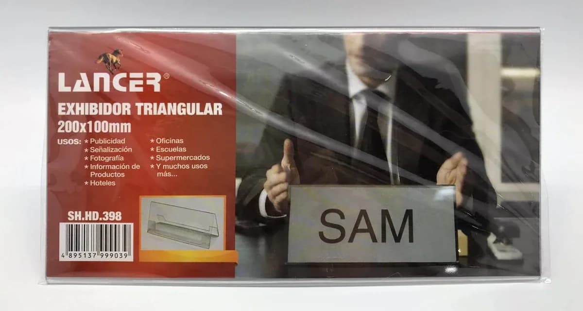 EXHIB. ACRIL. LANCER TRIANG. 398 GRD