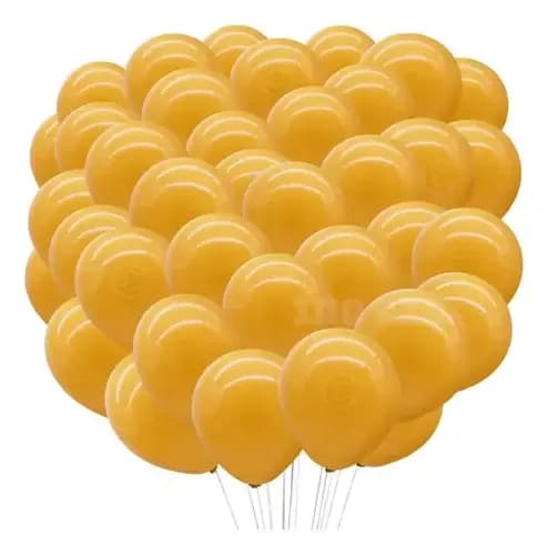 GLOBO FUNDA X 100 UN PARTY AMARILLO