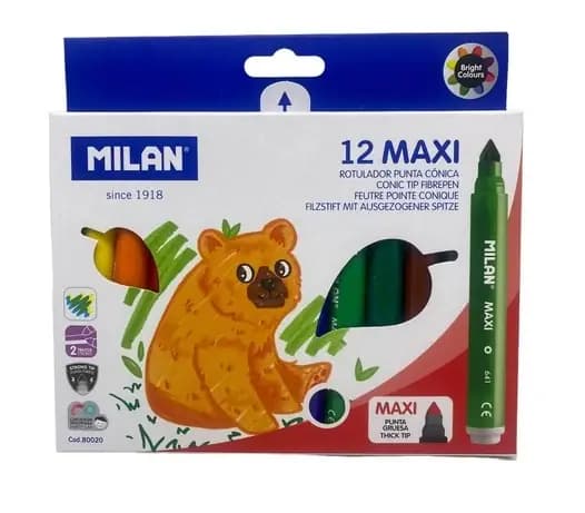 MARCADOR MILAN X 12COL JUMBO 80020