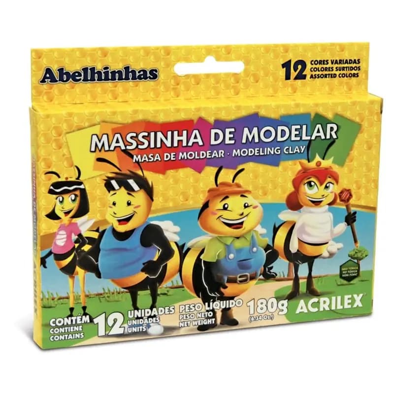 PLASTILINA ACRILEX X 12COL 18OGR