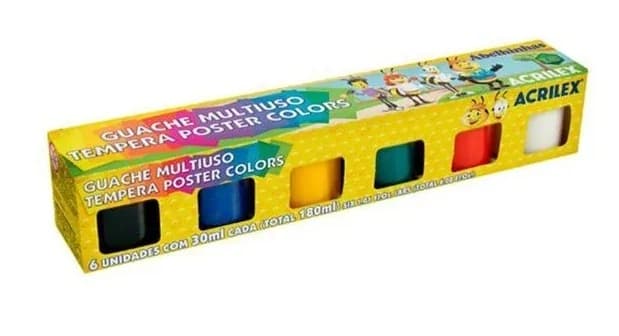 TEMPERA X 6COL ACRILEX 30ML