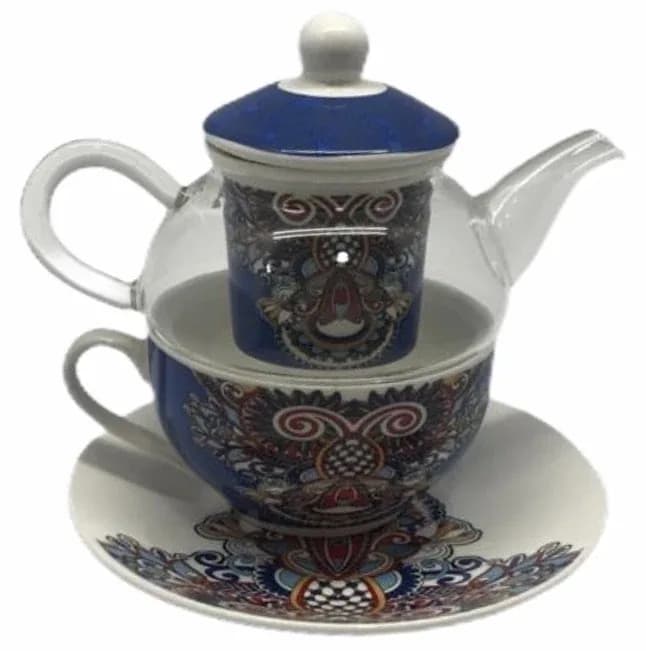 TETERA VIDRIO CON TAZA 8581