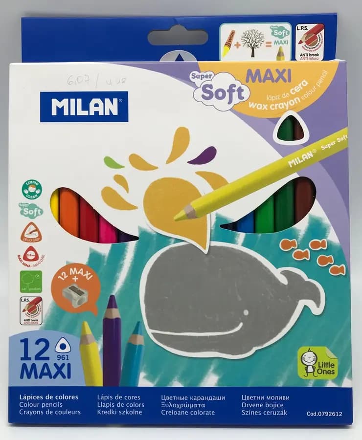 PINTURA MILAN X 12COL JUMBO MAXI CRAYONADA 961