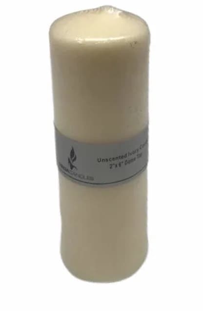 VELA CREMA SIN AROMA 2X6