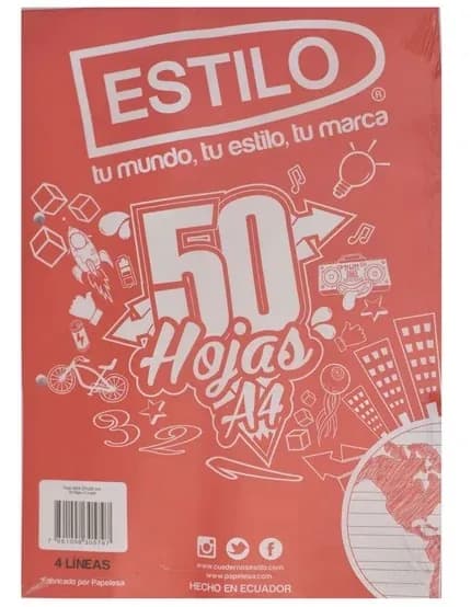 FUNDA PERFORADO INEN 4 LINEA X 50H