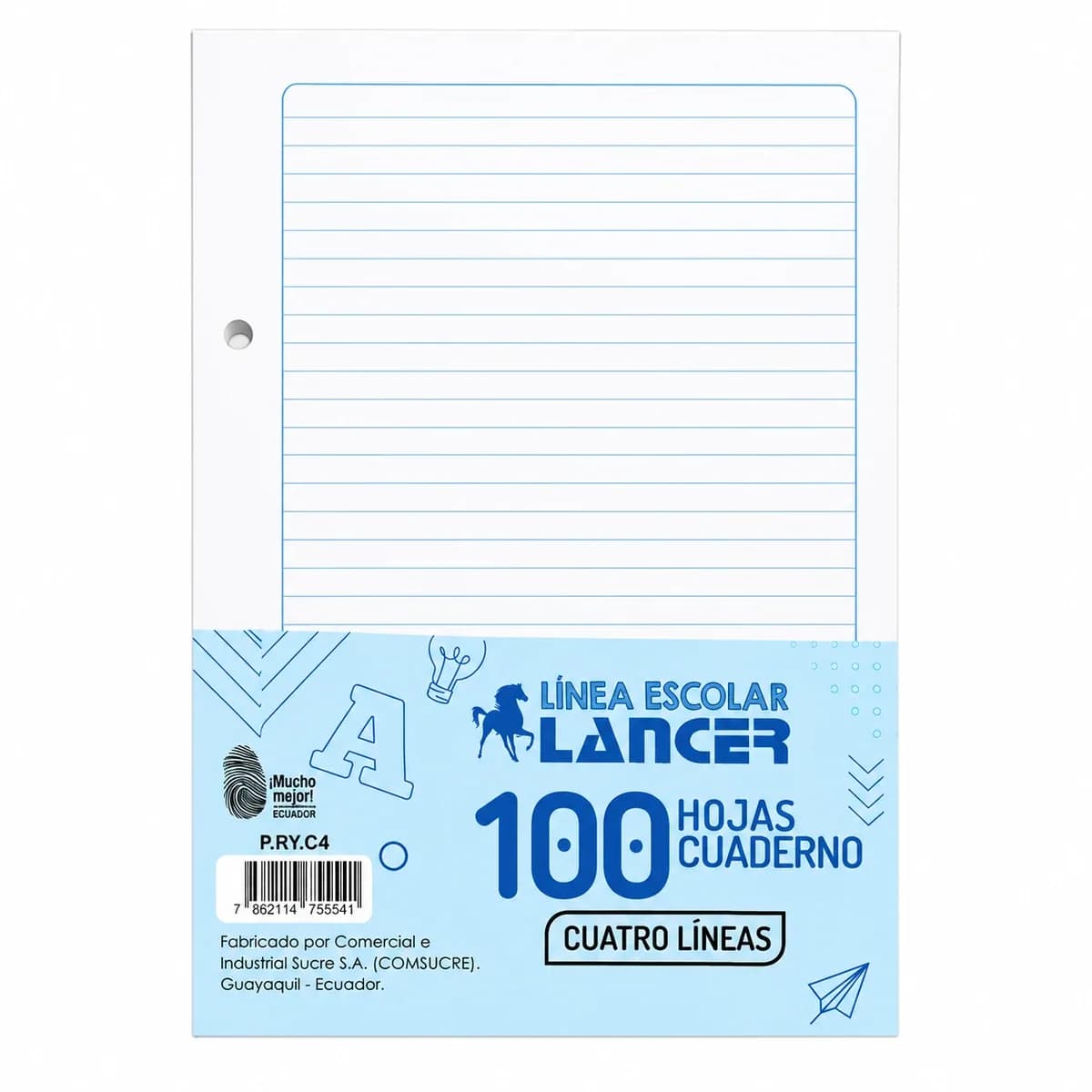RESMA PA. PERFORADO A5 4 LINEA 5PX100H