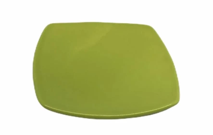 PLATO CUAD. POSTRE VERDE LIMA LLANO