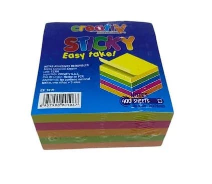 NOTITAS X 400H STICK CREATIV-NOTE PAD 3X3 EF1391