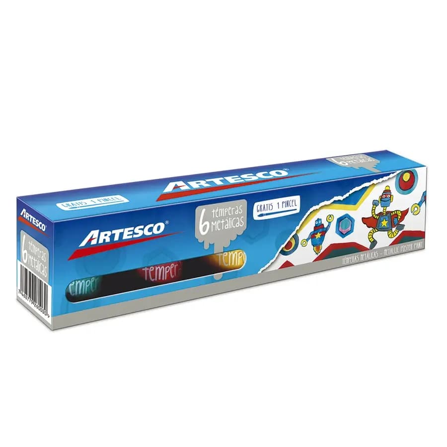 TEMPERA X 6COL ARTESCO METALICAS