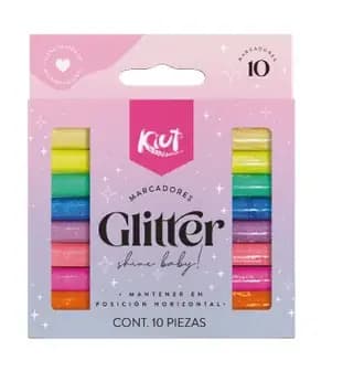 MARCADOR KIUT X 10COL GLITTER