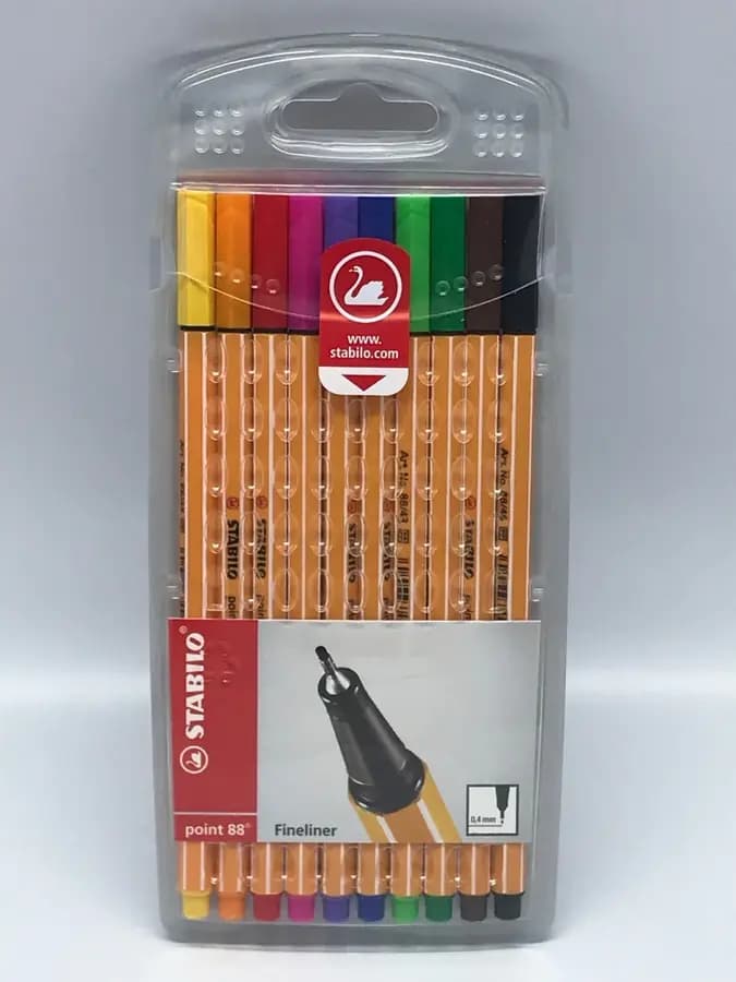 MARCADOR STABILO X 10COL FINO 0.4MM