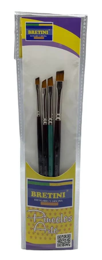 PINCEL BRETINI X 4UN ANGULAR BR 7-1015