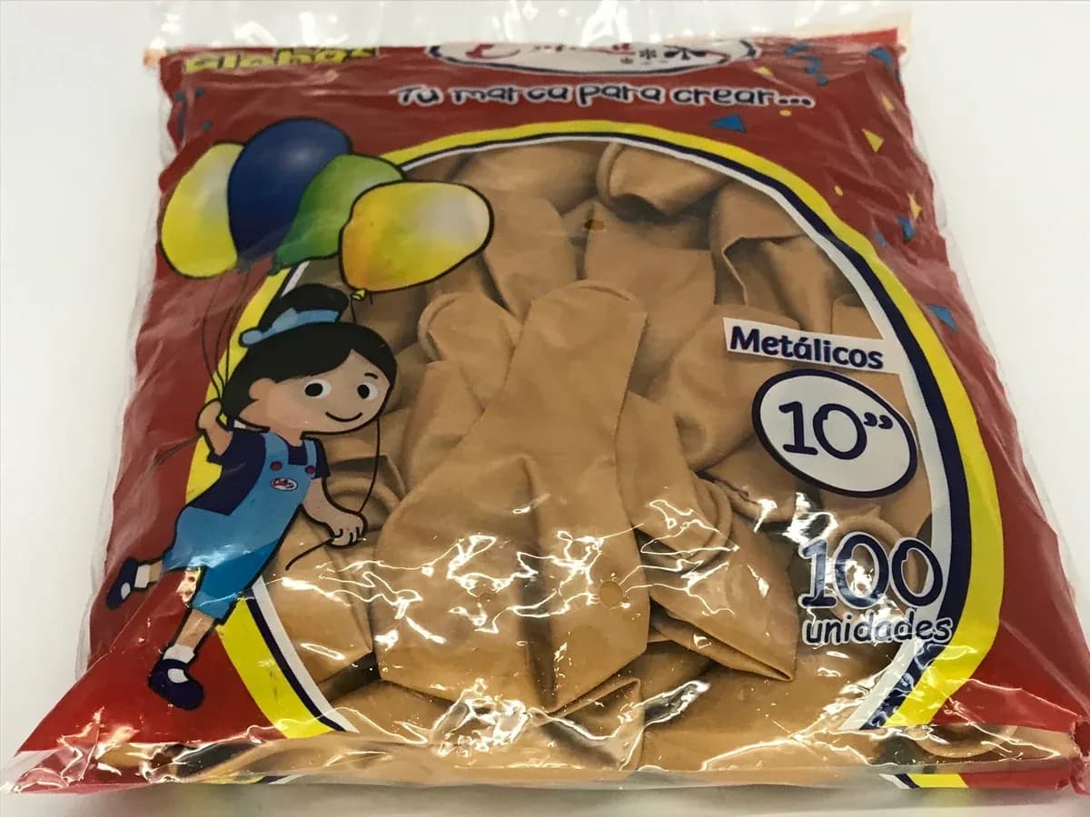 GLOBO FUNDA X 100 UN CELINA DORADO