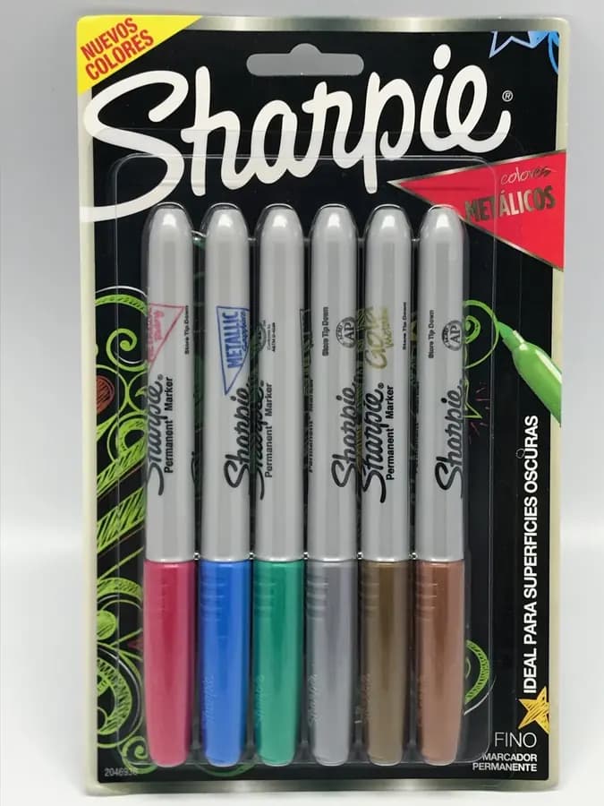 MARCADOR SHARPIE X 6COL METALICOS