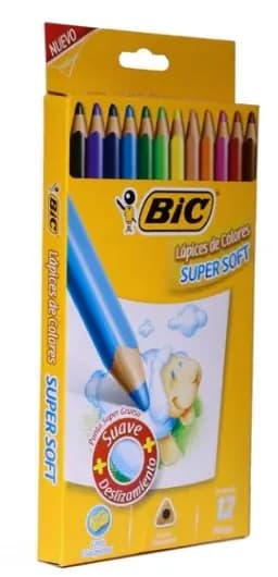PINTURA BIC X 12COL JUMBO SUPER SOFT TRIANGULAR