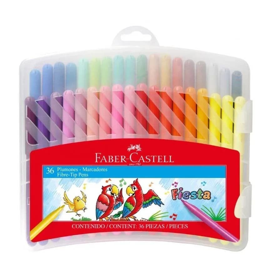 MARCADOR FABER C. X 36COL FIESTA