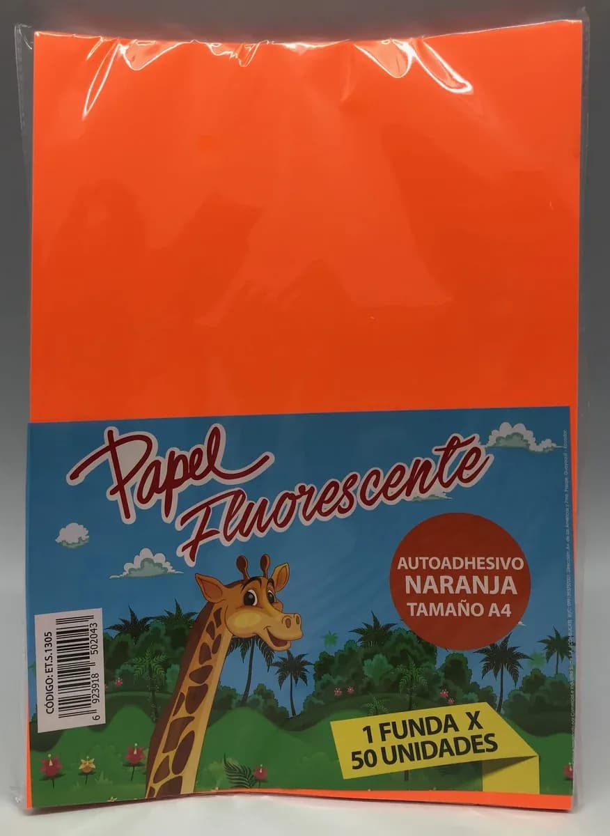 HOJAS ADHES. X 50U NARANJA INEN