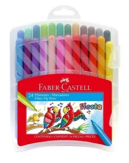 MARCADOR FABER C. X 24COL FIESTA
