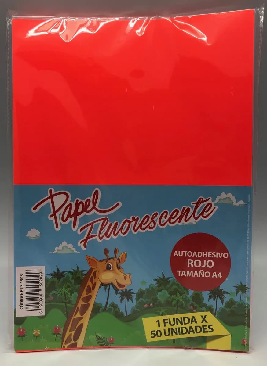 HOJAS ADHES. X 50U ROJO INEN