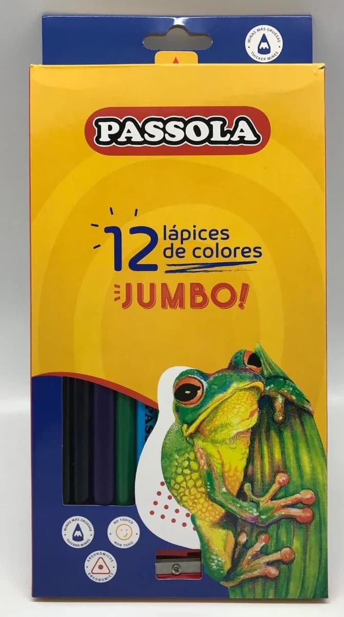PINTURA PASSOLA X 12COL JUMBO TRIANGULAR 5MM