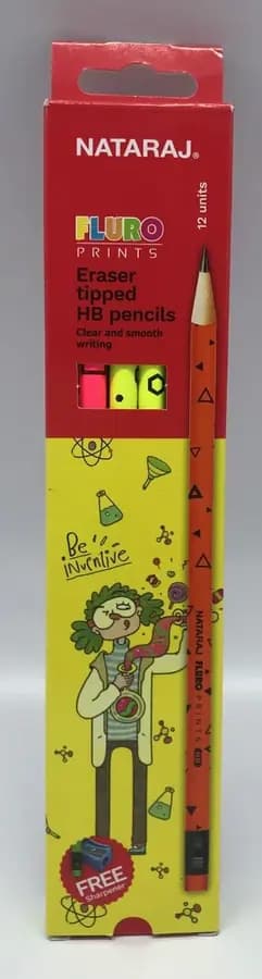 LAPIZ X 12UN NATARAJ FLUOR PRINTS HB