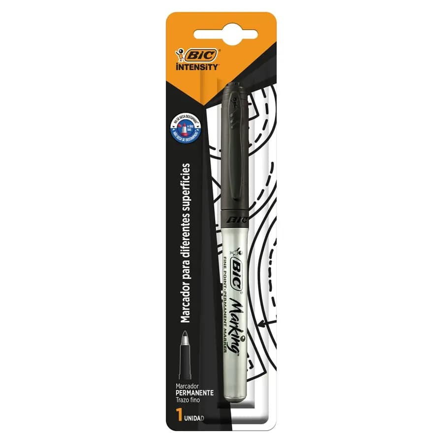 MARCADOR BIC MARKING GRIP PERM. NEGRO