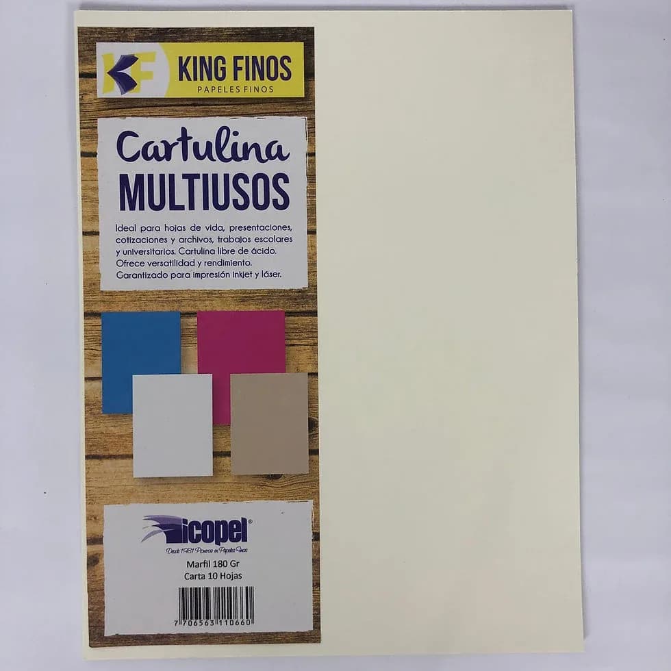 FUNDA CART. MARFIL LISA INEN X 10UN