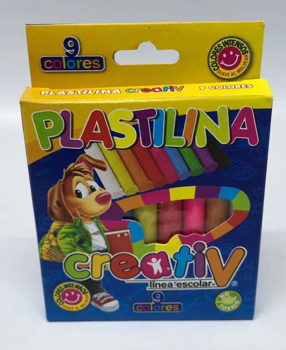 PLASTILINA CREATIV X 9COL PEQUENA