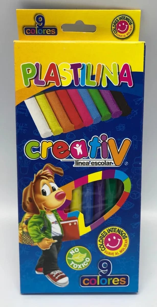 PLASTILINA CREATIV X 9COL GRANDE