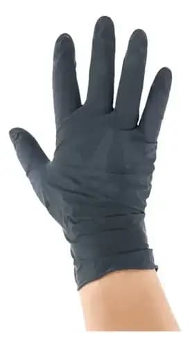 GUANTES NEGROS LATEX GLOVE T - M X 100UN