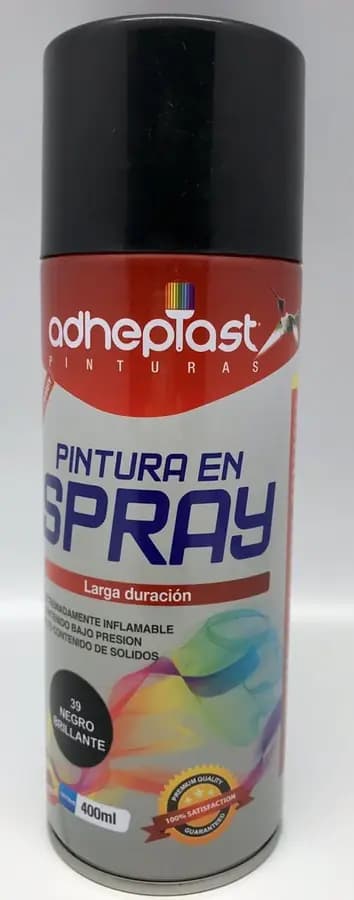 PINTURA SPRAY ADHEP. NEGRO BRILL. 400ML