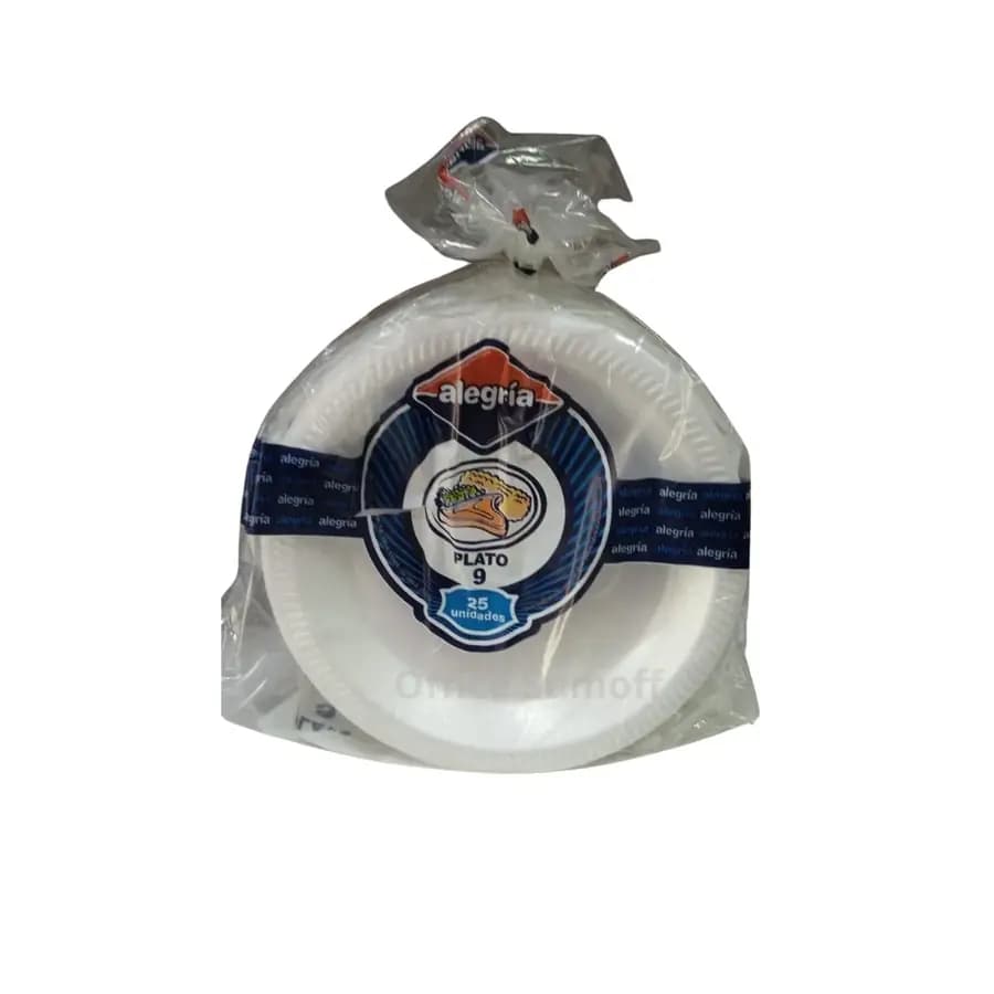 PLATO DESECHABLE N9 X 25 UN